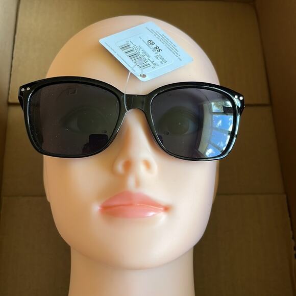 Square Club Sunglasses Black 100% UVA UVB Protection - Picture 2 of 8